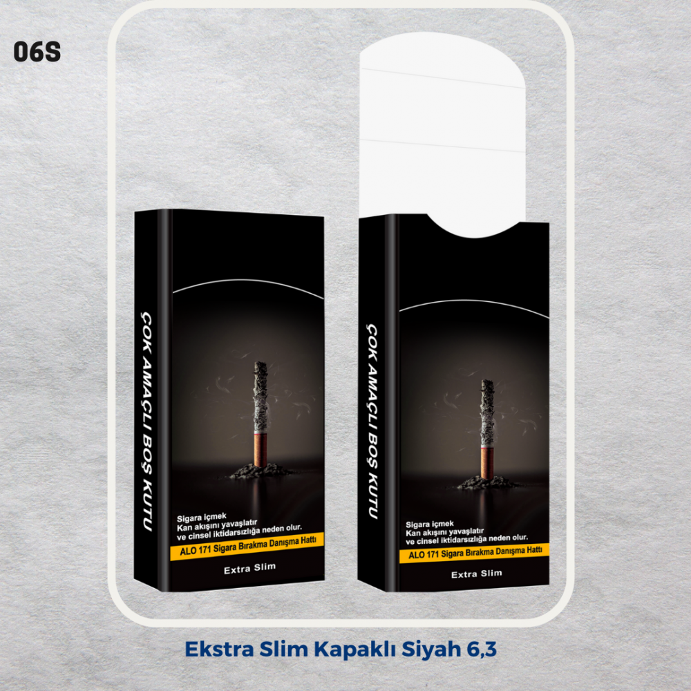 Ekstra Slim Kapaklı Siyah